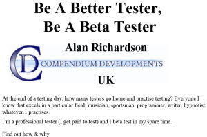 Be a Better Tester, Be a Beta Tester Thumb Image