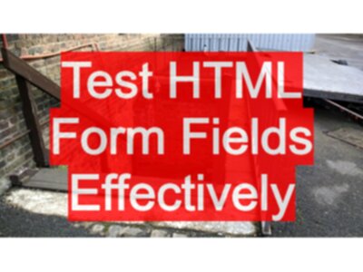 Test Interaction with HTML form fields